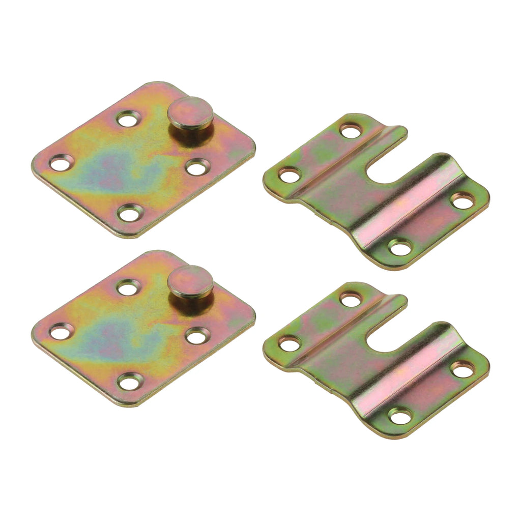1 Set Metal Invisible Hinges Hook Headboard Display Wall Picture Iron Interlocking Bracket Furniture Connector Hanging Hardware