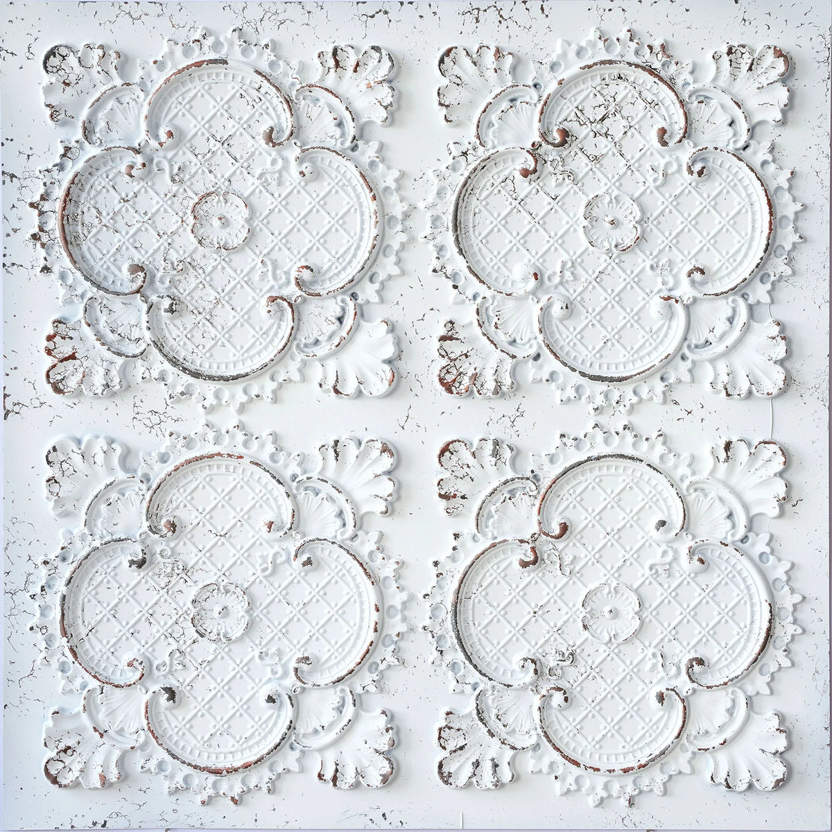 Embellished Ceiling Tiles PVC Faux Tin Painting Panel Wall Panel Interior Decor PL80 10pcs