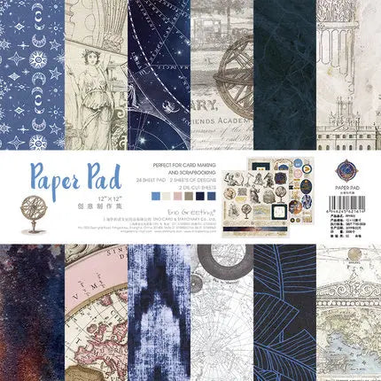 Eno Greeting 26pcs of 12*12inch  Scrapbook Papers  Vintage Flower Background Papers for Card Making Die Cuts Decoration Papers