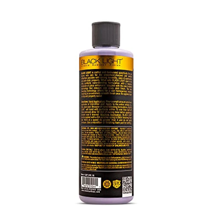 Black Light Hybrid Radiant Finish - Premium Glaze and Car Sealant for Black and Dark Colors - Enhances Depth Gloss Protection o