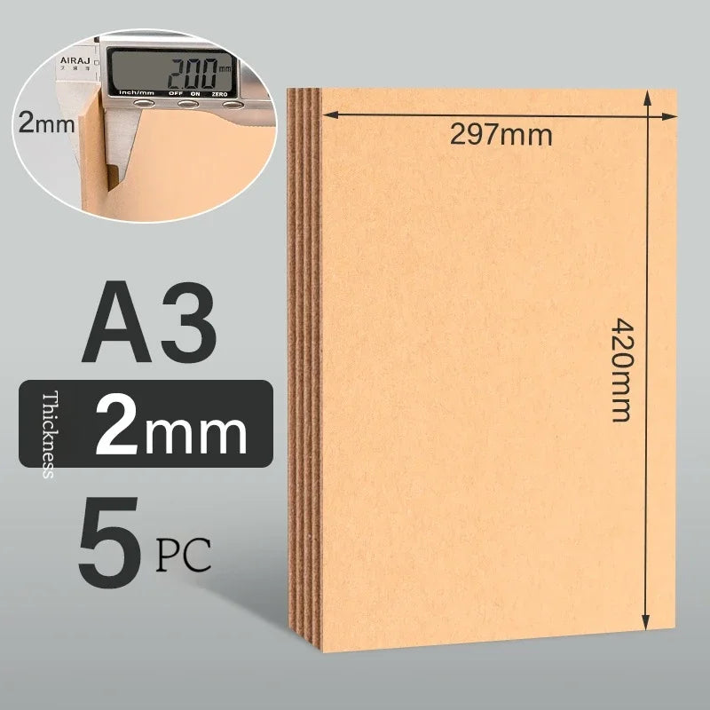 A3/A4/A5 White Thicked Kraft Paper Hard Cardboard 5/10pcs Diy Handmake Card Making Craft Paper Chipboard Backing Board 1/1.5/2mm