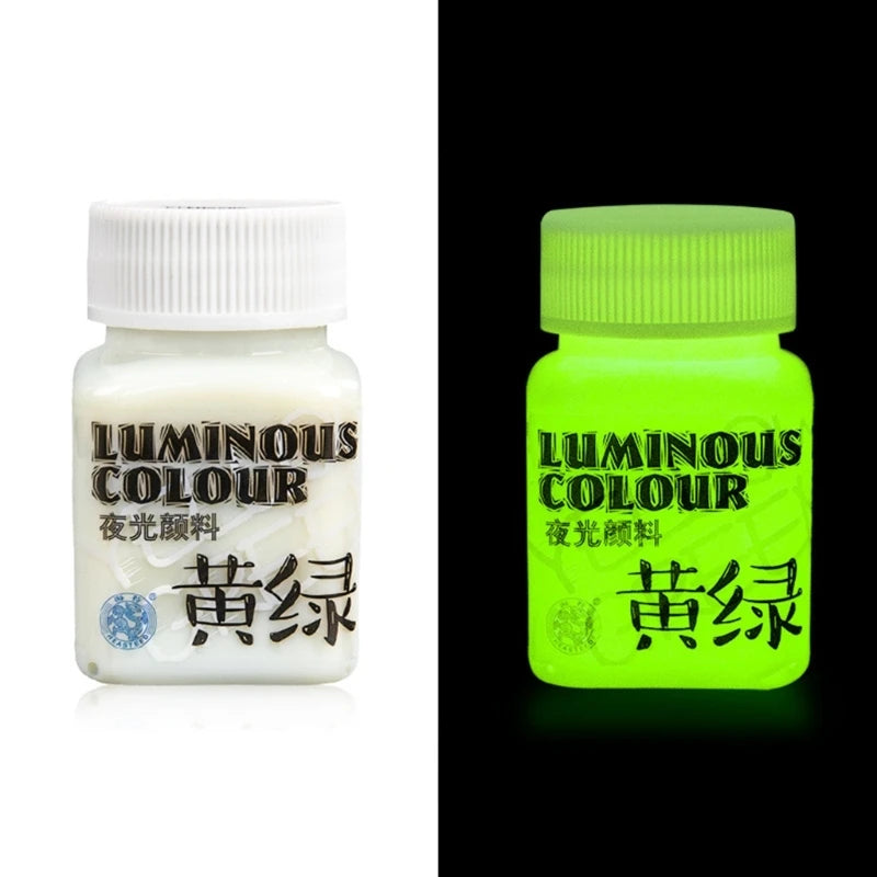 E5BA Glow in the Dark Acrylic Paint Fluorescent Paint for Rock Neon Craft Paint