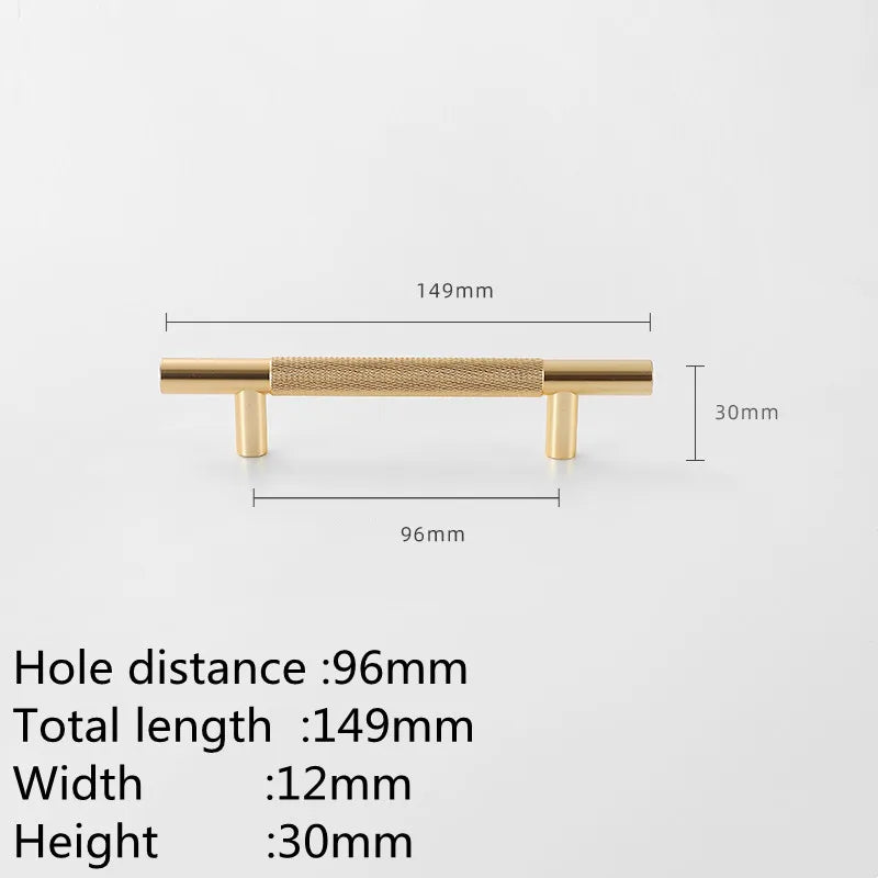 KK&FING Gold Knurled Handles For Cabinet And Drawer Aluminum Alloy Wardrobe Handles Kitchen Cabinet Pulls Knurled Drawer Knobs