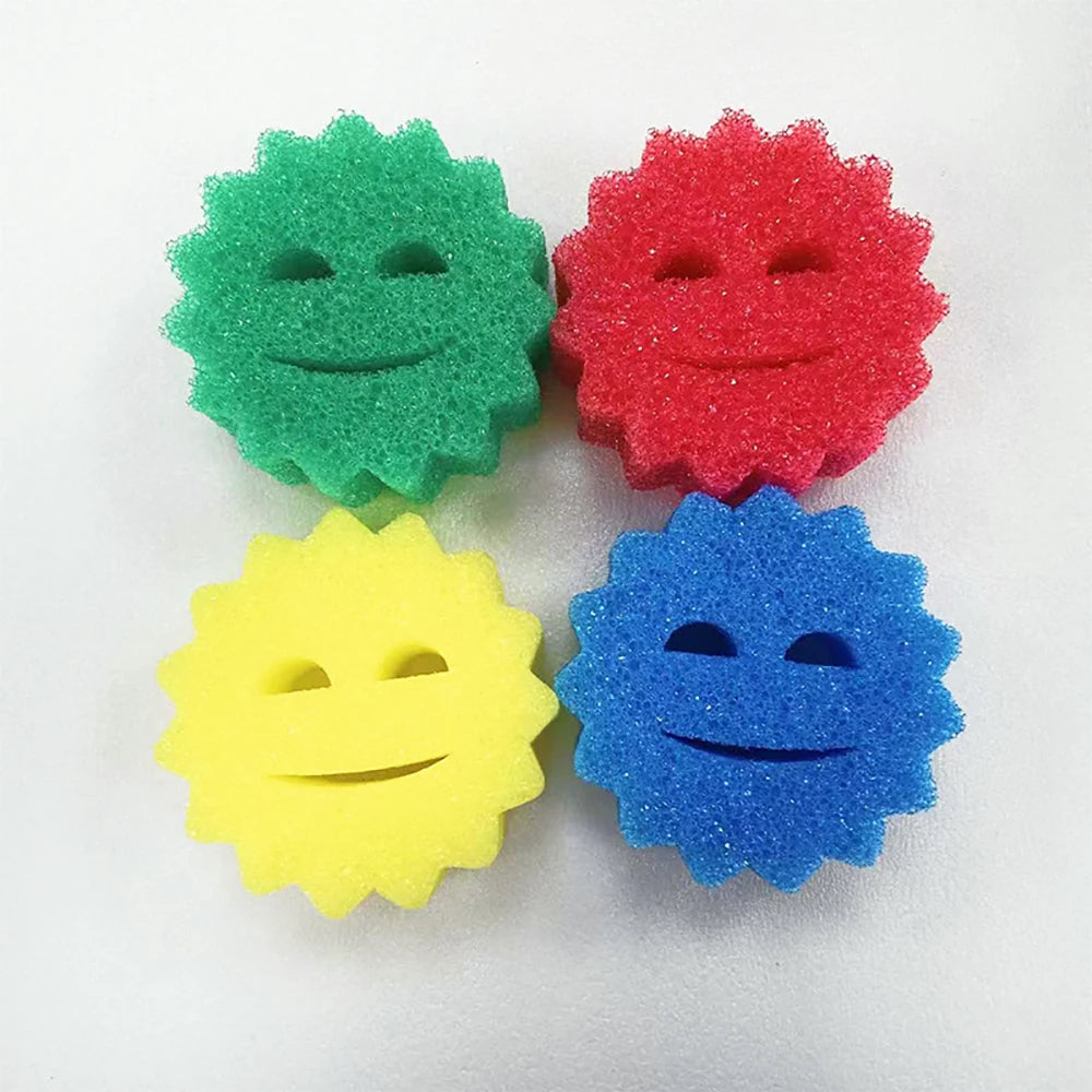 Hot Selling Soap Dishwashing Brush Set Softens When Wet Cute Sponge 3pcs Household Kitchen Dishwashing Brush Cleaning Tools