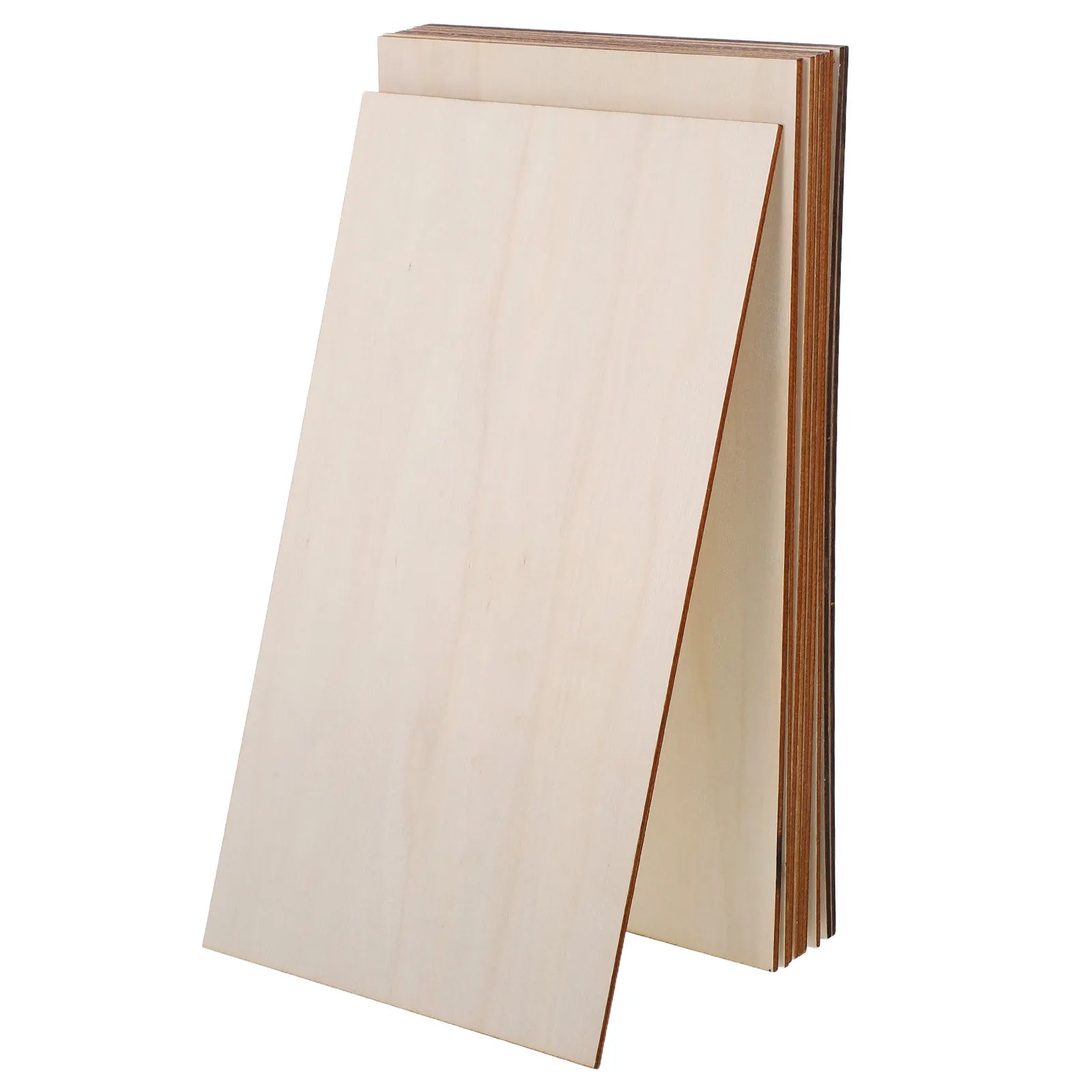 10Pcs 170x300x3mm Plywood Sheets Flat Unfinished Craft Wood Boards for Painting Carving DIY Projects School Art Studio