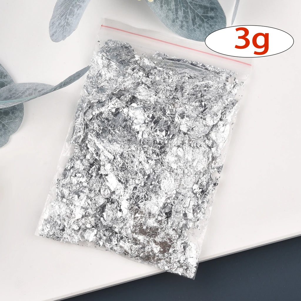 1/2/3/5/10g Imitation Gold Sliver Copper Foil Sequins Glitter Craft Leaf Flake Sheet Shiny Foil Paper Gilding DIY Nail Art Decor