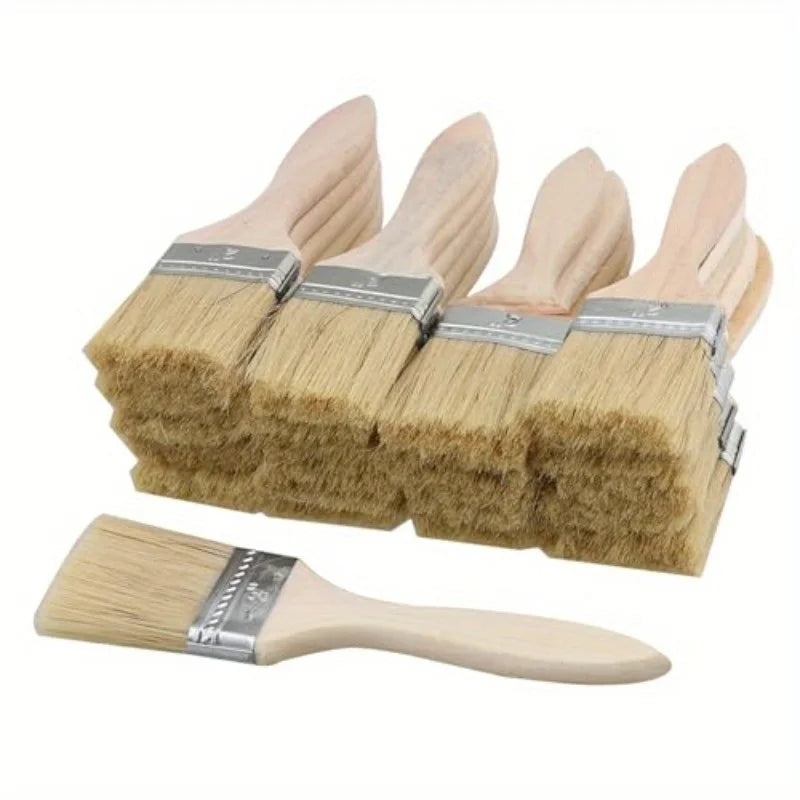 1-Piece Paint Brush with Chisel Edge – Deep Yellow Bristles & Wooden Handle