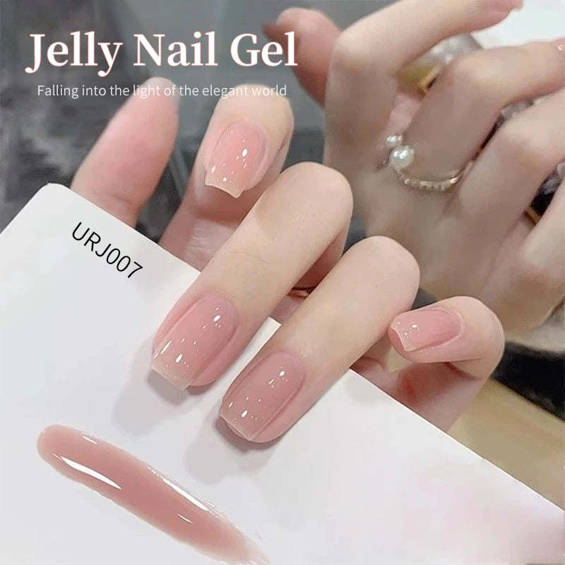 UR SUGAR 6 Colors Jelly Nude Pink Gel Nail Polish Spring Summer Fall Winter Semi Permanent Soak Off UV&LED Gel Nail Art Varnish