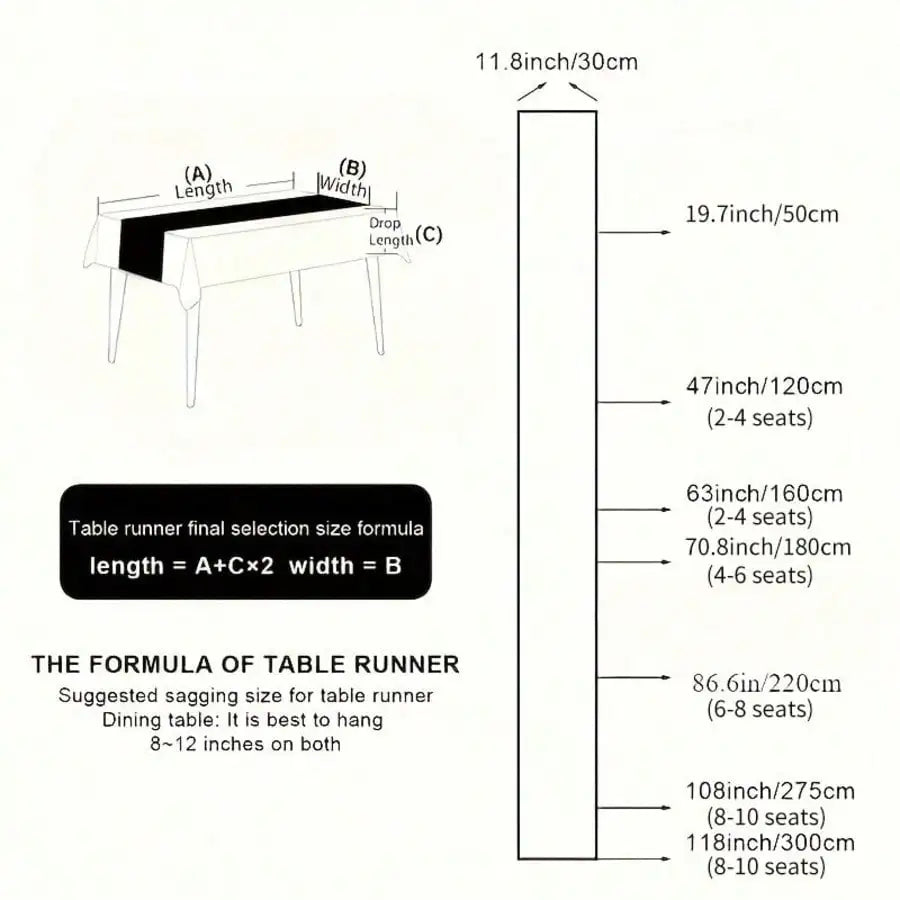 BLACK 72in Nordic Boho Table Runner Handwoven Fringe Spring Table Decor Coffee Table Cover Rustic Wedding Party Home Decor