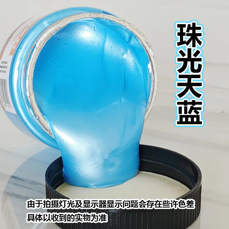 60/100ml Golden Acrylic Paint Metal Pearlescent Hand-painted Gypsum Glue Waterproof and Non-fading DIY Painted Paint