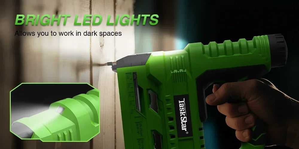 TaskStar Cordless Nail Gun 2-in-1 with nails & staples,Nailing Machine with 2 x Batteries