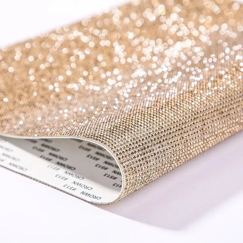 12x20cm Self Adhesive Rhinestone Sticker Tape DIY Decoration Diamond Sticker For Arts Crafts DIY Car Phone Clothes Decoration