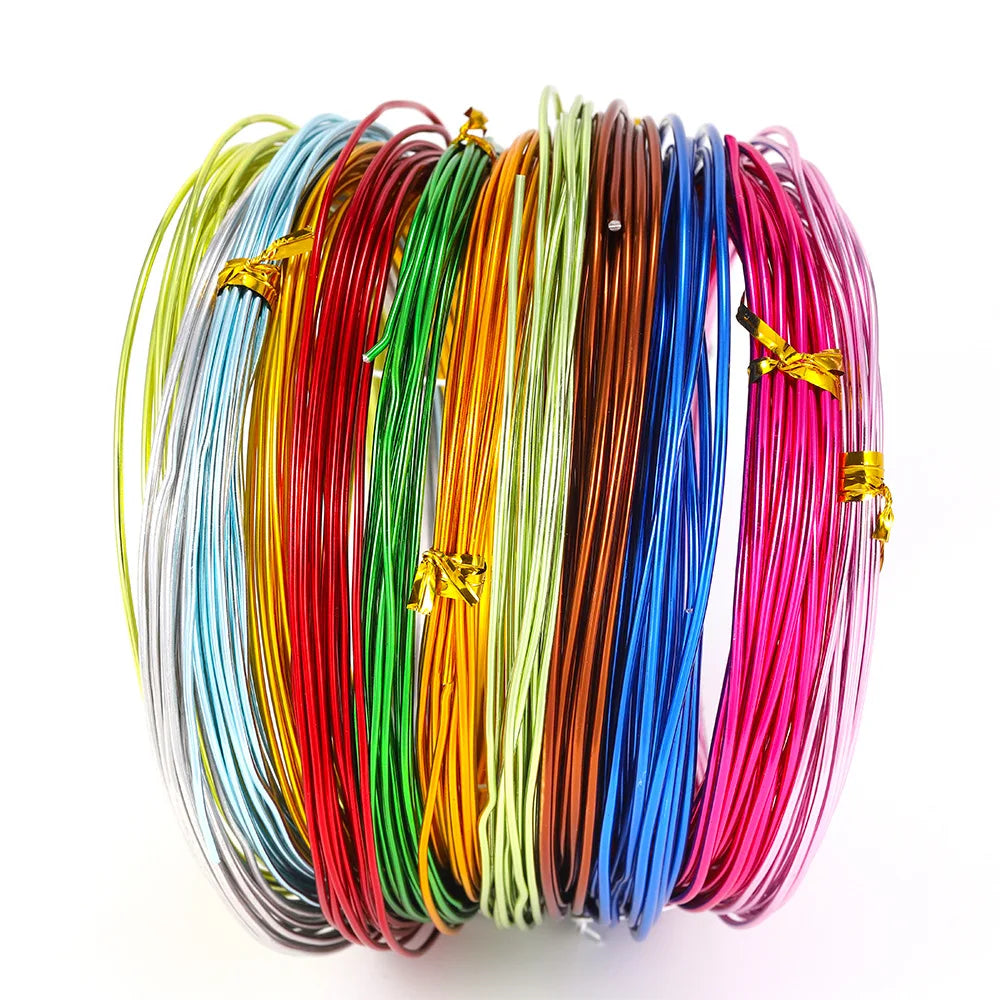 0.6-3mm Anadized Round Aluminum Wire 2-10 Meters Versatile Painted Aluminium Metal Wire For DIY Jewelry Making Accessories