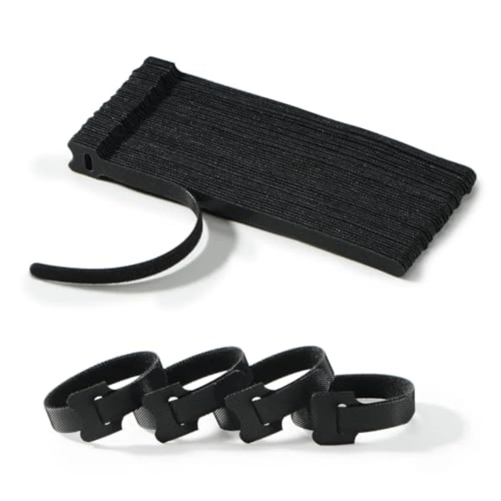 100pcs 100 reusable cable organizer ties, mouse headphone cable management nylon cable ties