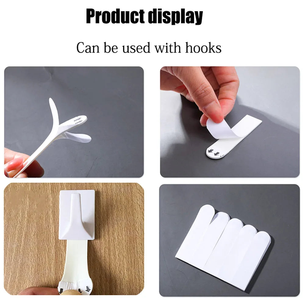 Double Sided Tape Sticker Wall 10/20PCS Sets Damage Free Picture&Frame Hanging Strips Waterproof Self Adhesive Hooks Accessories