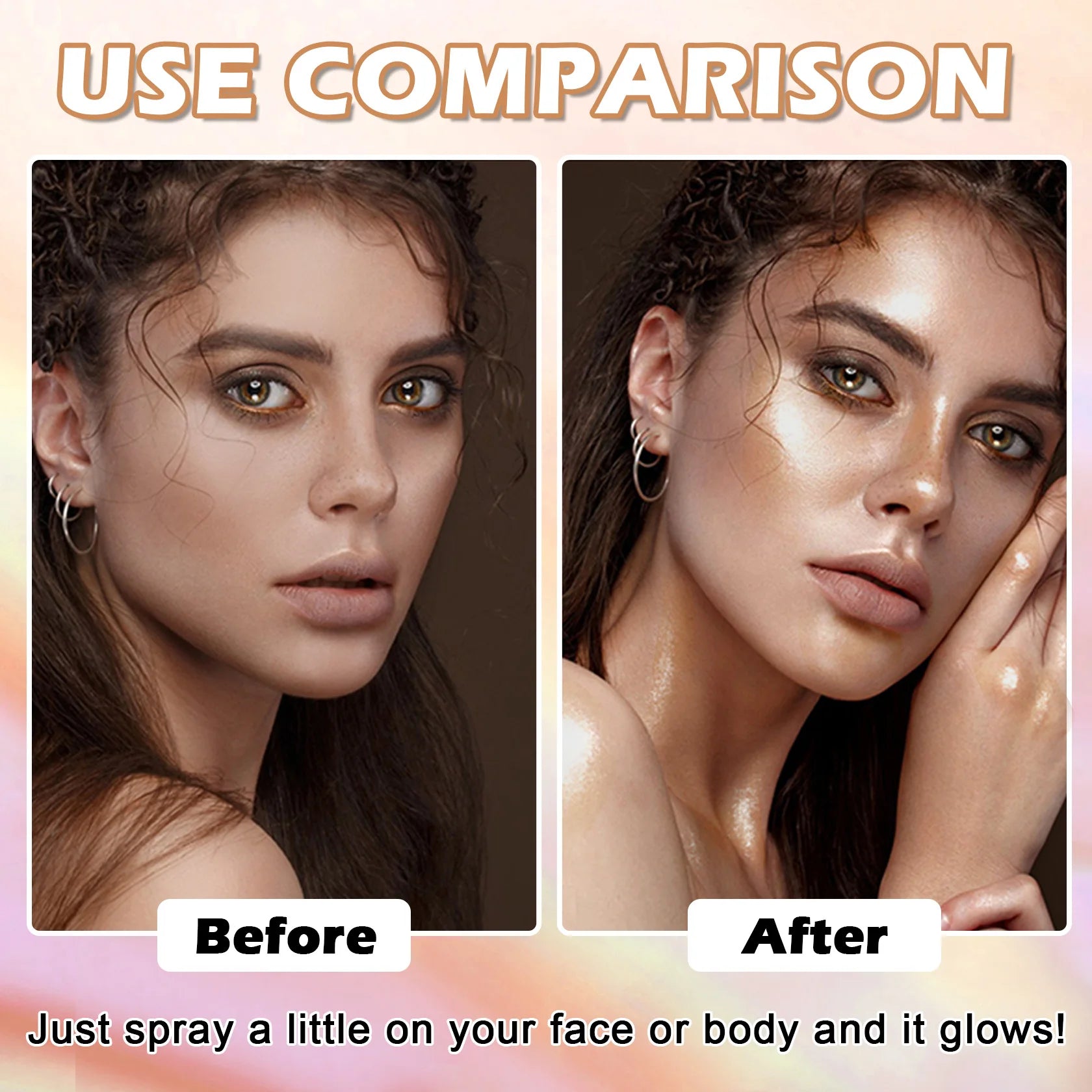Body Glitter Spray Quick Drying Body Glow Shimmer Long-Lasting Shiny Liquid Highlight Makeup for Birthday Party 2026 Newest