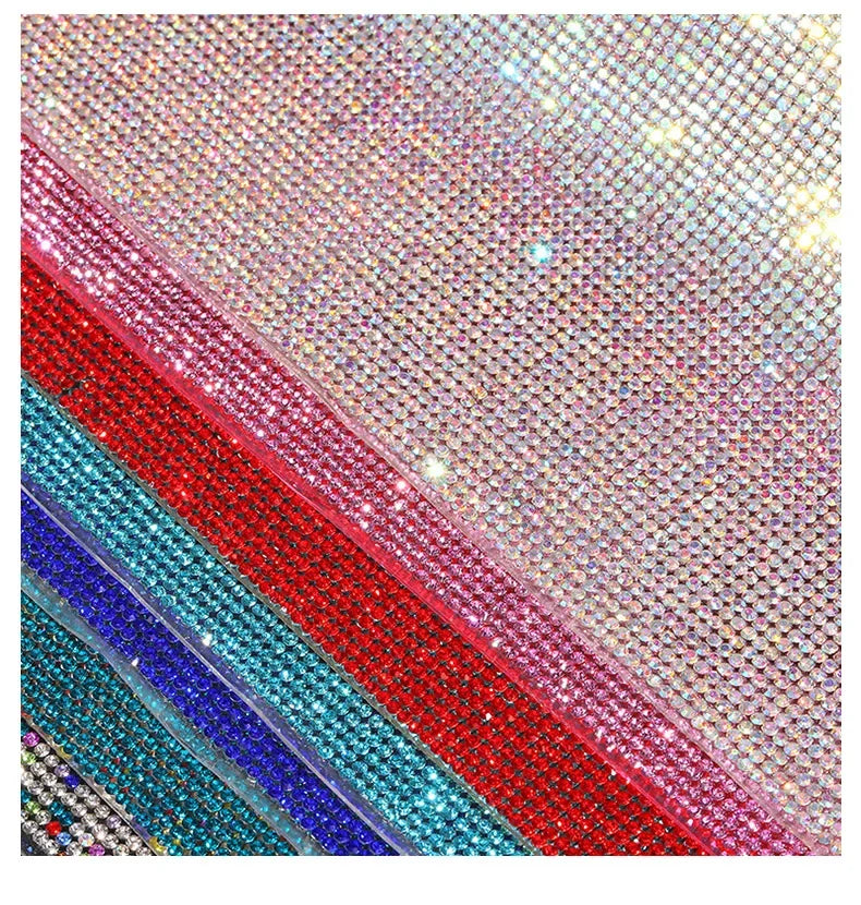 Self-adhesive Rhinestone Jewelry DIY Accessories Phone Case Shiny Diamond Ribbon Wedding Crystal Tape Sticker Car Interior Decor