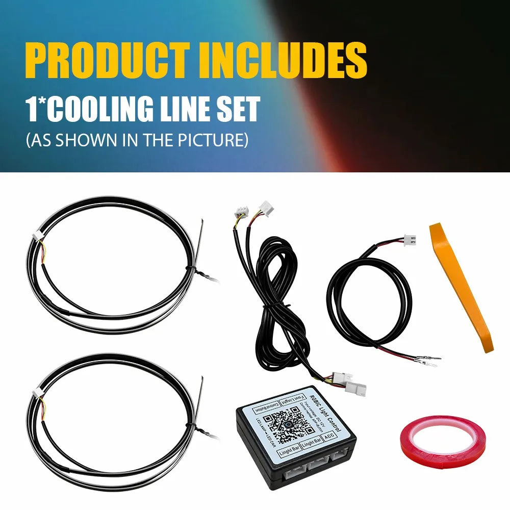 1Set Universal Colorful LED Sunroof Lights RGB Car Roof Panoramic Skylight Ambient Lamp Strips APP Control  LED Light Strip Kit