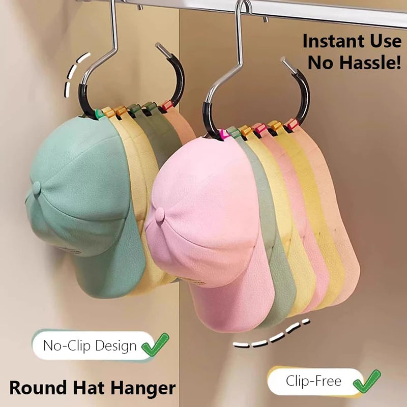 2-Pack Hat Hooks - Holiday Entryway Organizer for Coat Closet & Wall Mount Storage