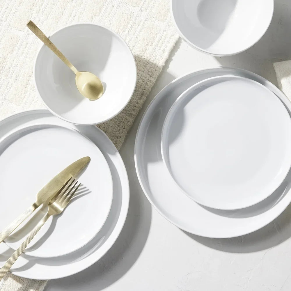 Modern 3 Pack Porcelain Bowls Dishwasher Safe Microwave Safe for Brunch Dinner Parties