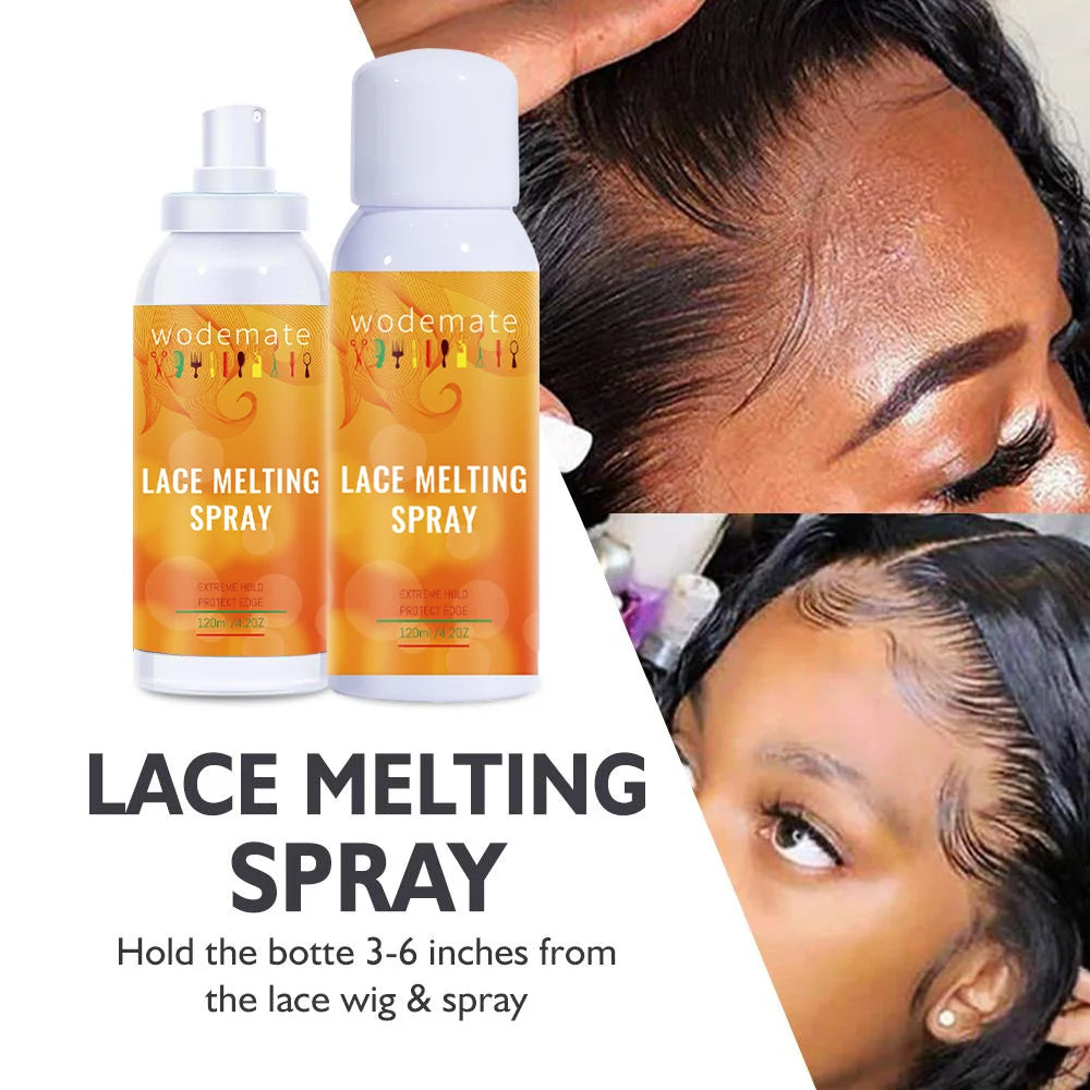120ML Lace Melting and Holding Spray Glue-Less Hair Adhesive for Wigs, Strong Natural Finishing Hold with Control