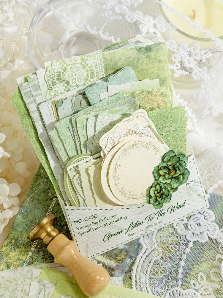 4Style Paper Post Office Series Scrapbooking Set Diy Handheld Account Diary Decoration Collage Material