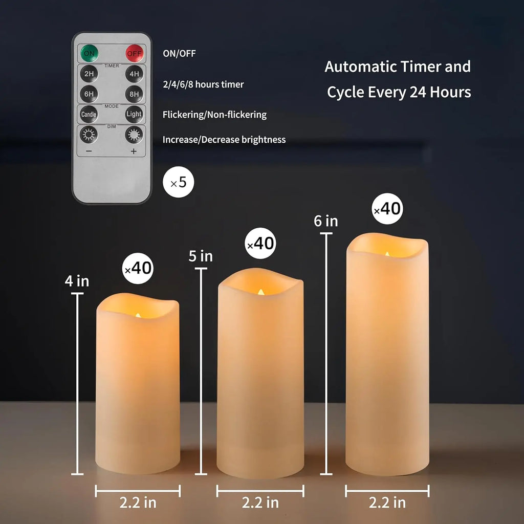 120 Pack Waterproof Flameless LED Candles with Remote and Timer for Outdoor, Home, Parties