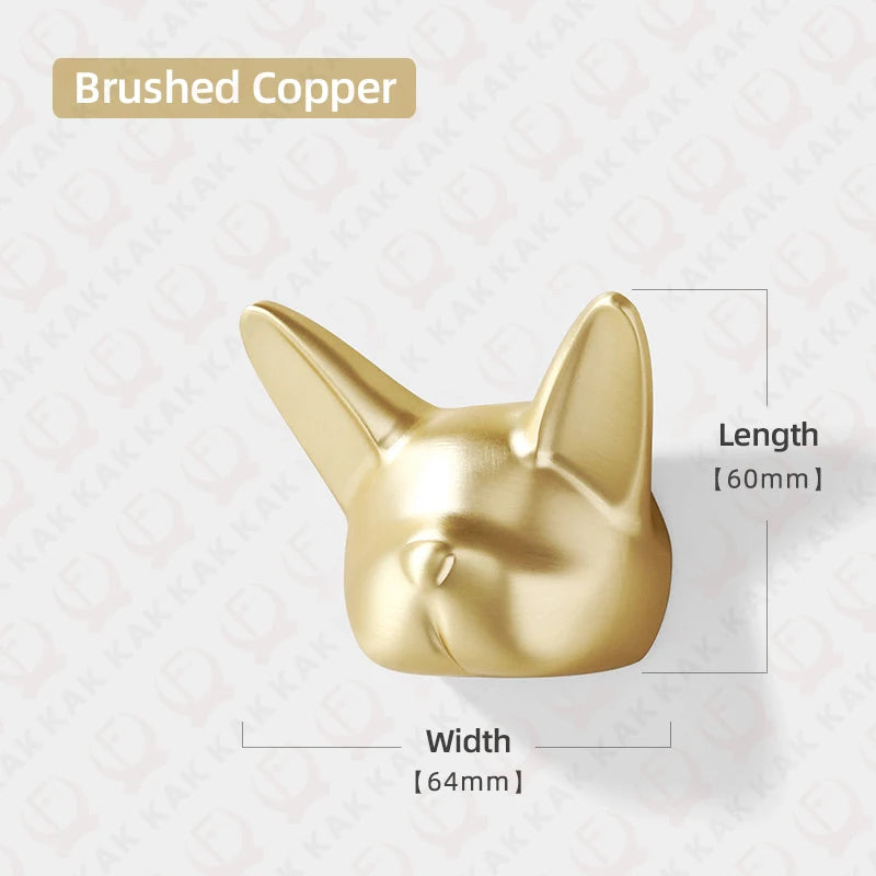 KAK Bulldog Design Wall Hanging Hooks Coat Hook Bag Hat Rack Rackers Zinc Alloy Wall Decorations for Kis Hardware Fittings