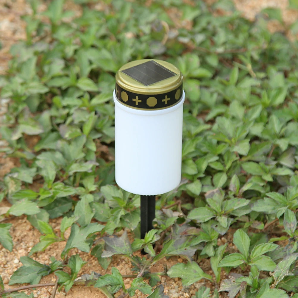 Cemetery Ritual Electronic LED Candle Lamp Flameless Solar Decorative Tea Light