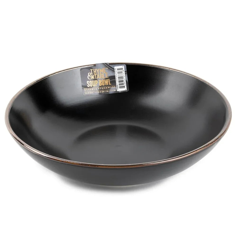 Stoneware Bowl Microwave Dishwasher Safe Durable Ceramic Kitchen Decor Soup Salad Stew Elegant Design Essential Home Cookware