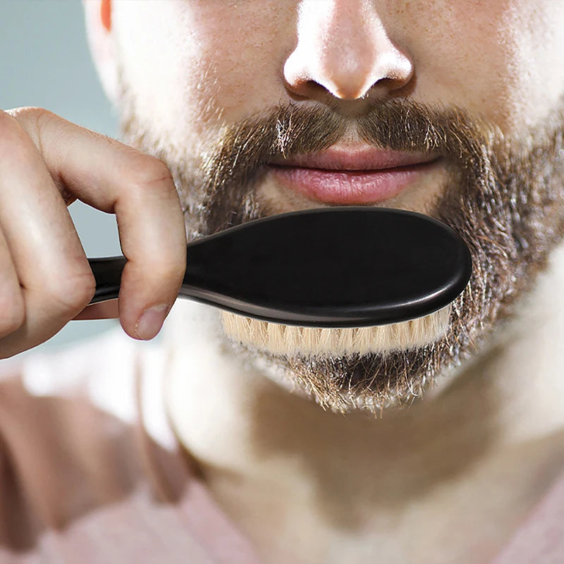 1PC Wild Boar Bristles Material Dual-Purpose Beard Brush Shaving Set Barber Shop Tools Reduce Frizz Shaving Brush