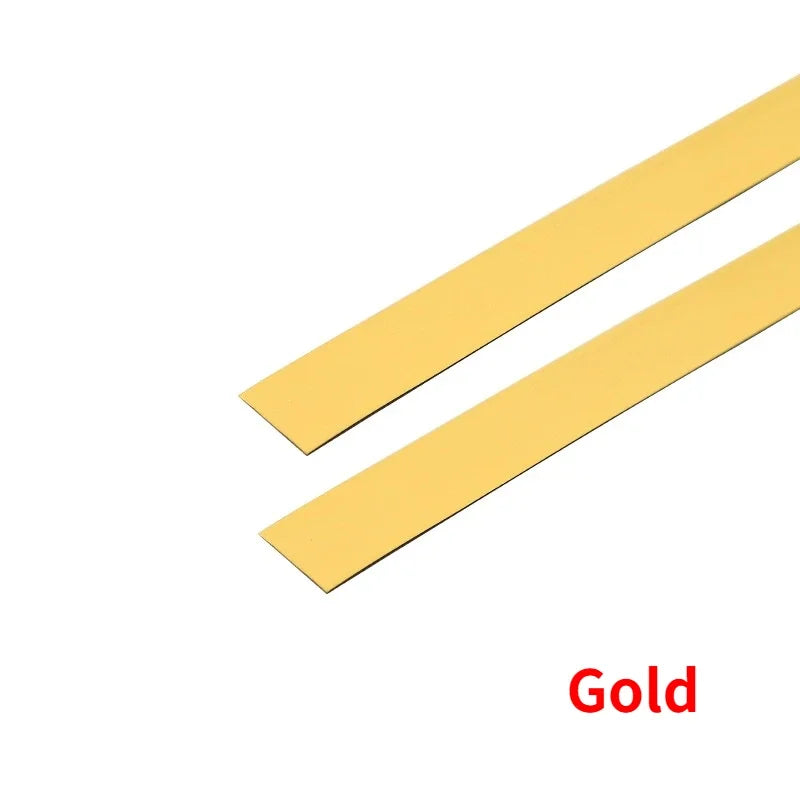 Self-Adhesive Ceiling Edge Strip Tape DIY Art Wall Strip PVC Gold Ribbon Tile Gap Home Wall Art Cabinet Door Decor