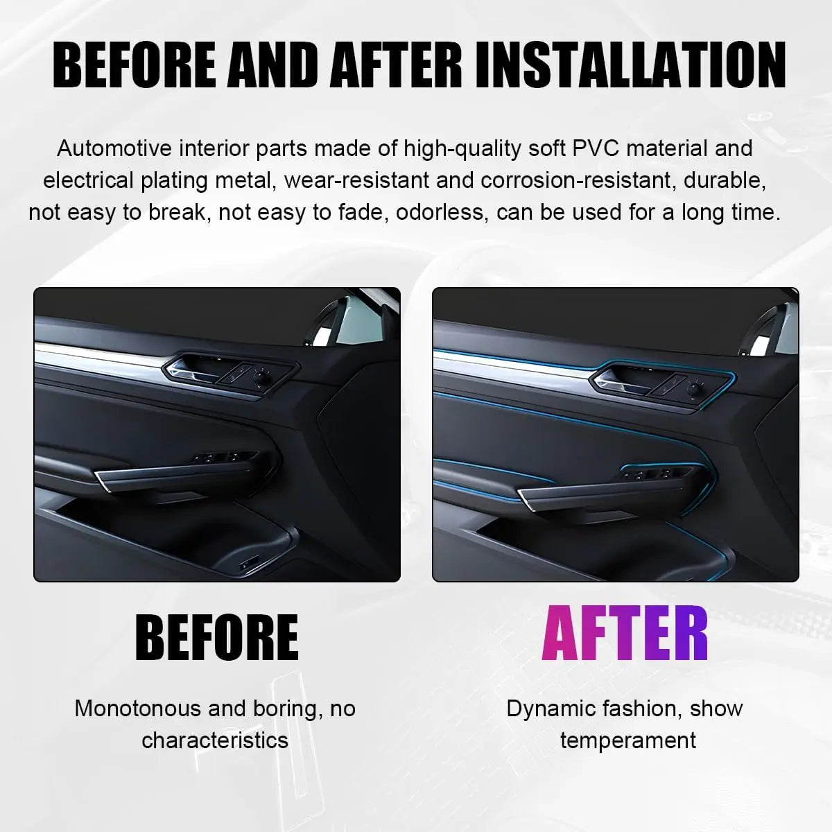 Car Interior Trim Strips, 16.4ft Auto Decoration Styling Door Dashboard, DIY Vehicle Interior Filler Insert Flexible Strip with