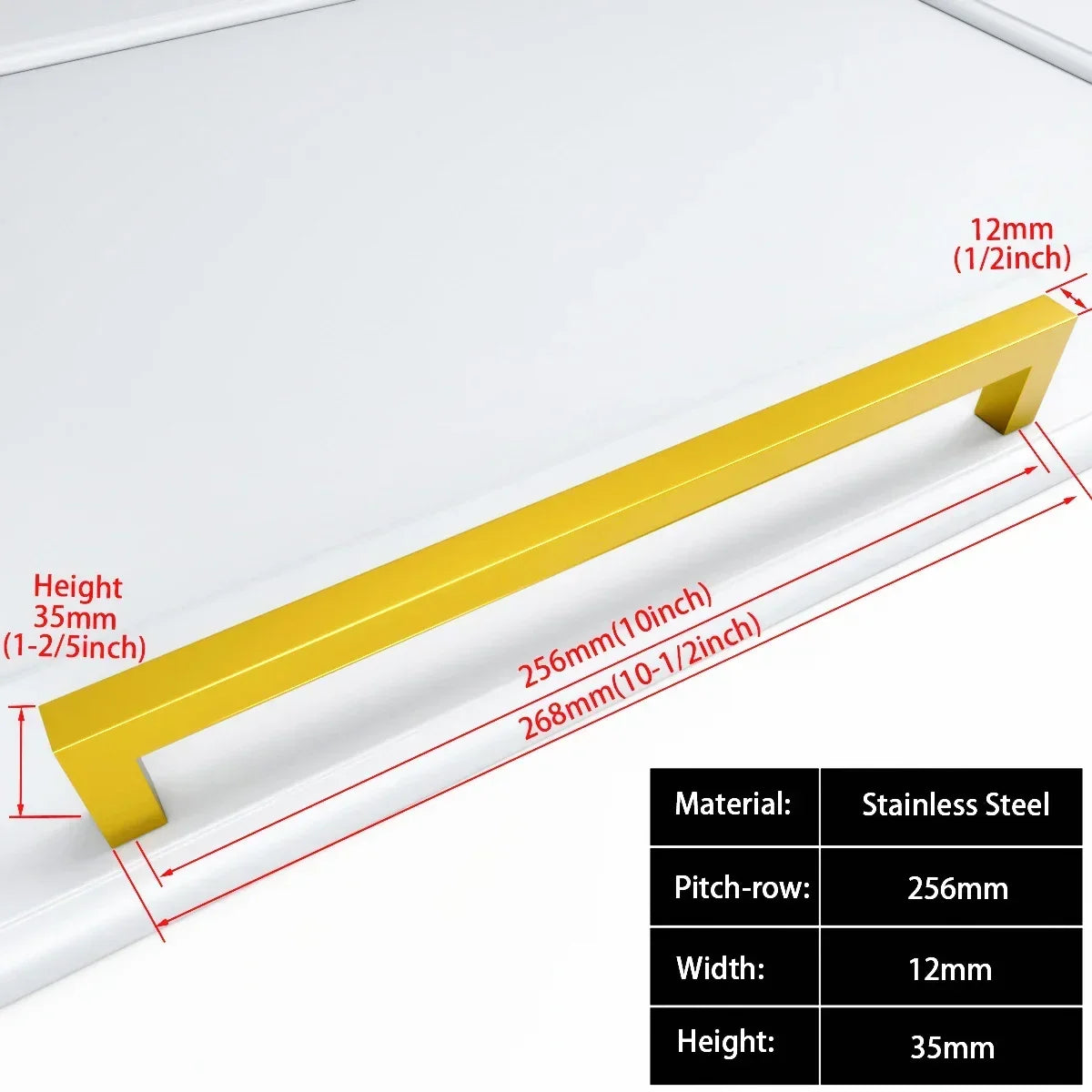 Square Furniture Hardware Black Cabinet Handle Stainless Steel Kitchen Door Knobs Cupboard Wardrobe Drawer Pulls