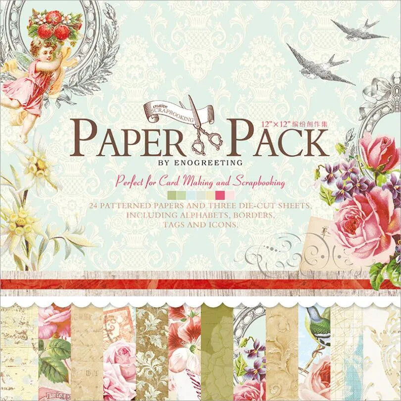 ENO 12 inch retro paper bag for scrapbooking and card making creative metal scrapbook decoration paper crafts