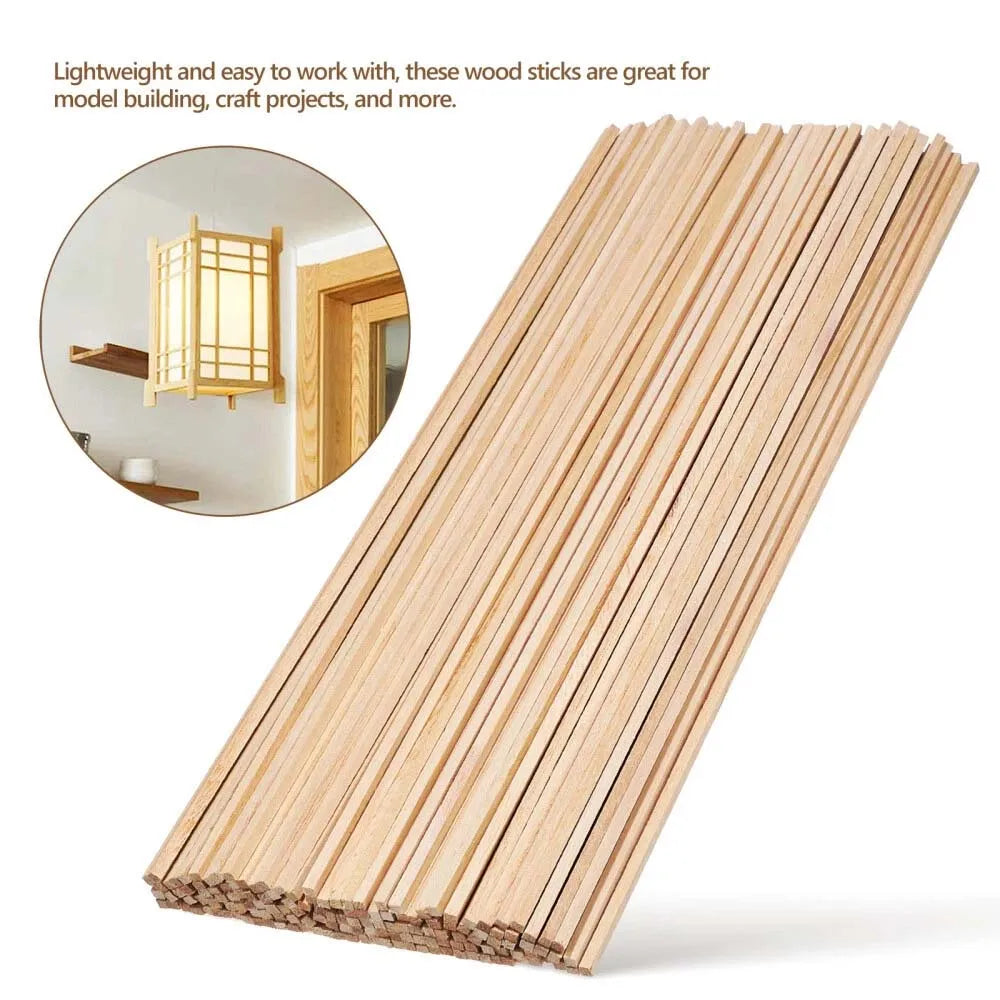 20pcs Square Wooden Sticks Dowels Wood Rods Unfinished Wooden Making decorations DIY Wood Crafts