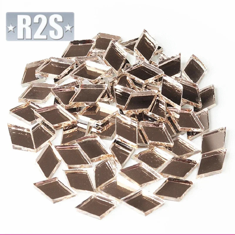 100g Glass Mirror Mosaic Tiles Bulk Diamond Shape DIY Craft Handcrafted Accessory Home Wall Artwork Decor Supplies arte