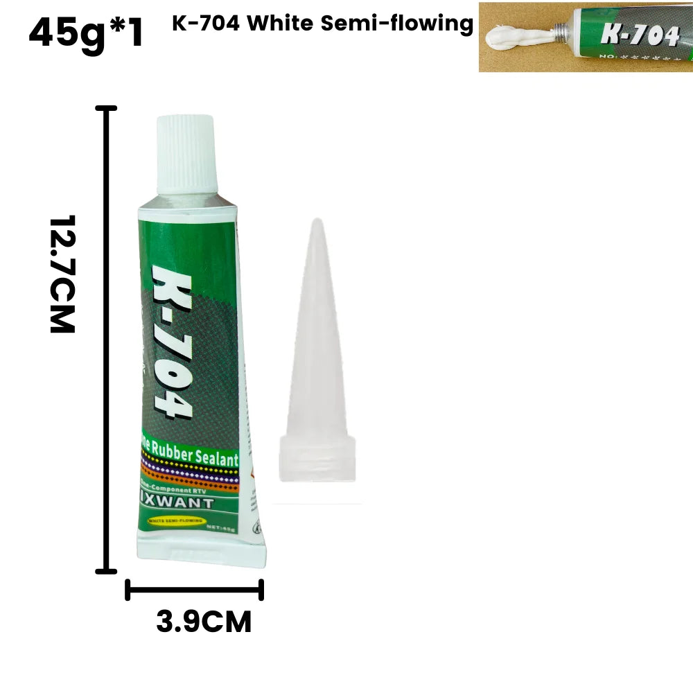 K-703 704 705 706 One-Component RTV Silicone Rubber Sealant Black White Transparent Electronic Component Sealing Glue 45g