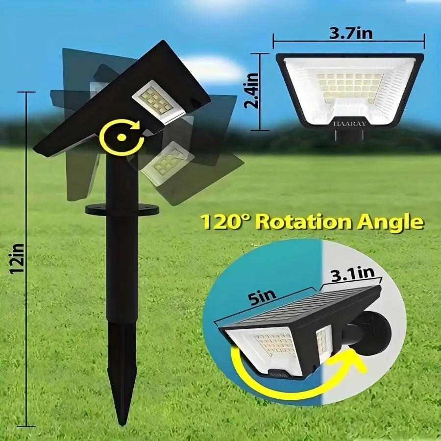 Solar Lights Outdoor - 4Pack 58LED Solar Spot Lights 4 Sided Lighting Wall Lights for Yard Porch Garden Decor Landscape Lighting