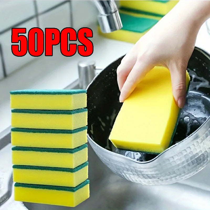 Highly Absorbent Dishwashing Sponge Kitchen Clean Rub Pot Rust Focal Stains Sponge Removing Kit Home Cleaning Brush Sponges