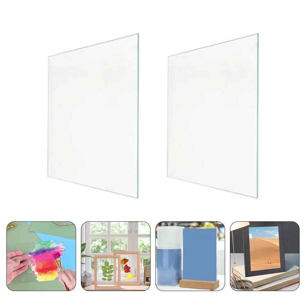 10pcs Transparent Acrylic Sheets Clear For Picture Frame Clear Crafting Panels Diy Scratch-Resistant Sturdy Lightweight Display
