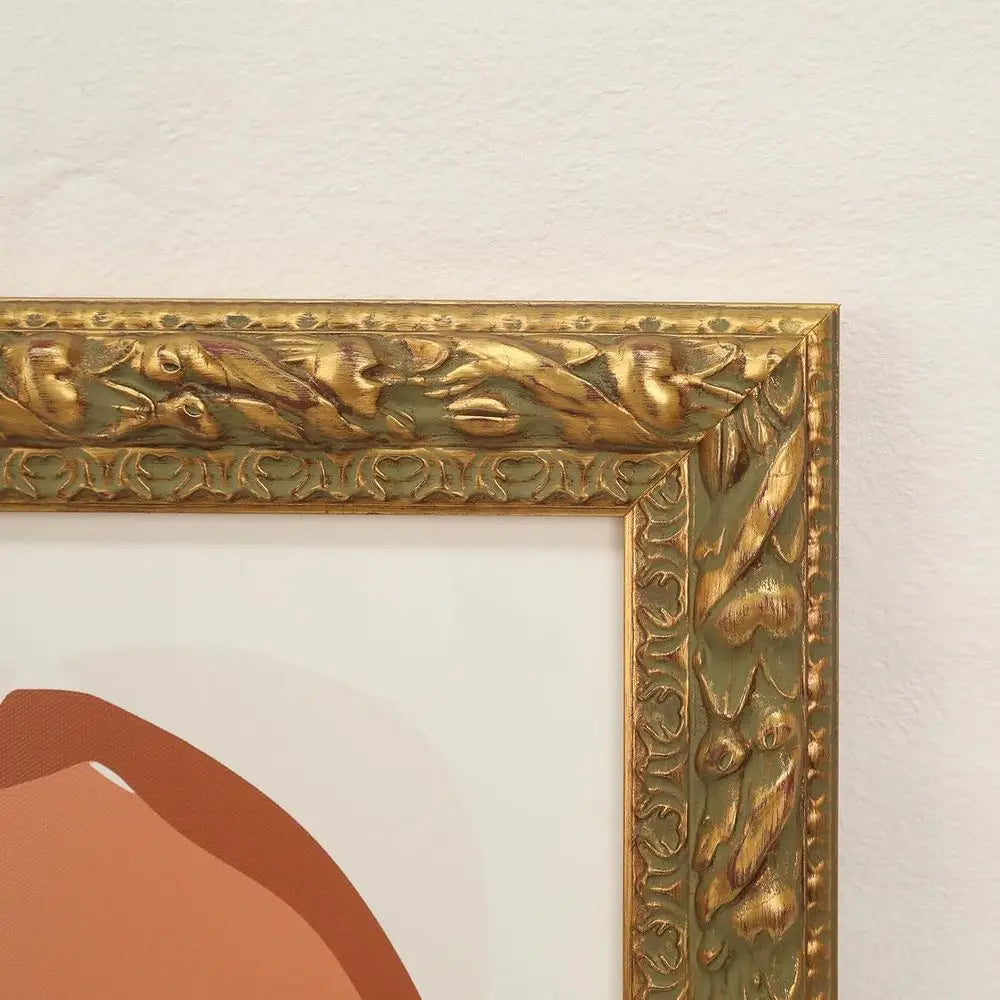 16x20 Antique Gold Picture Frame for Canvas Oil Paintings, Ornate Wall Decor (Empty, No Backboard)