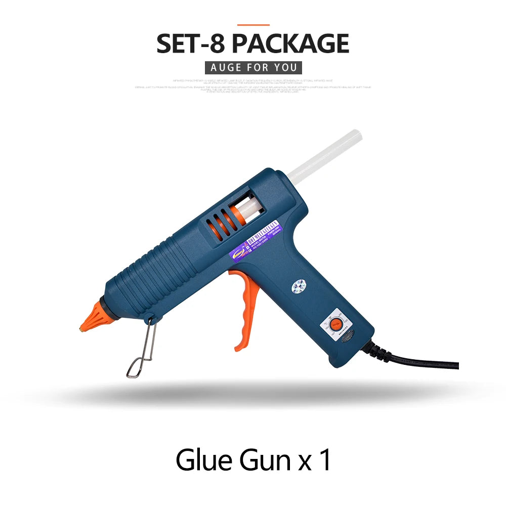 150w Hot Glue Gun, 8 Combinations, Adjustable Temperature, Suitable For Craft Repair Diy Use 11mm Glue Stick Purecopper Nozzle