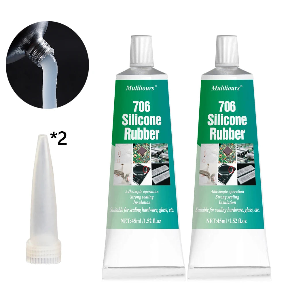 706 Soft Adhesive Silicone Rubber High Temperature Resistant Waterproof Sealing Insulation Gel Electronic Components Adhesive
