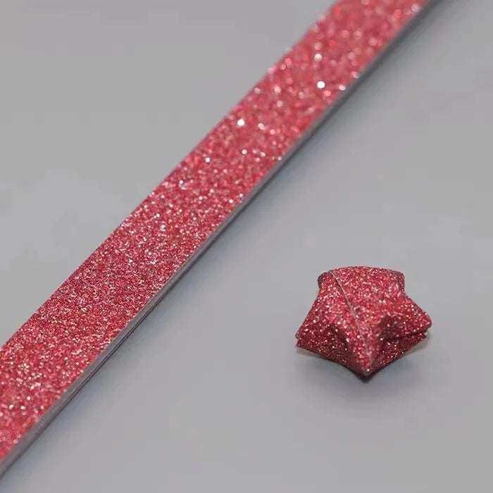 140 Sheets Glitter Paper Origami Stars Paper Strips Lucky Star Decoration Folding Paper Origami for Hand Arts Make Home Decor