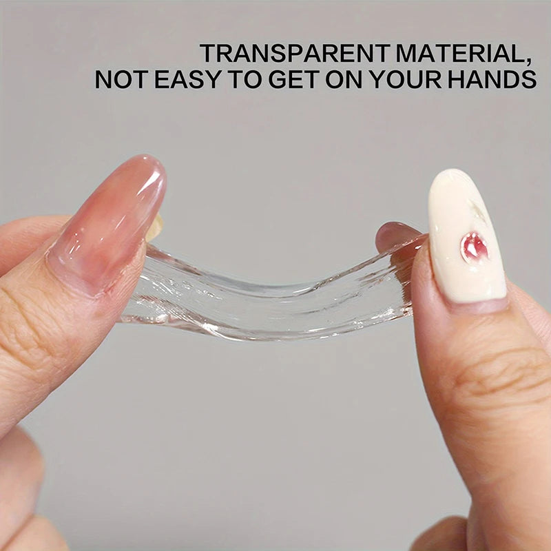 PUENTE 100g Clear Non-Stick Hand Extension Nail Gel With Sculpture Pen 3D Modeling Rhinestone Glue Soak Off UV Nail Art Gel Kit