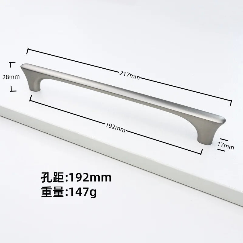 Nickel Brushed Kitchen Cabinet Pulls Silver Wardrobe Drawer Handles Zinc Alloy Single Hole Knobs Modern Furniture Door Handles