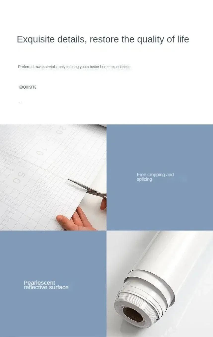 10M Marble Kitchen Oil-Proof Film Waterproof Self-adhesive Wall Tile Sticker Moisture-Proof Countertop Cabinet Cover Wallpaper