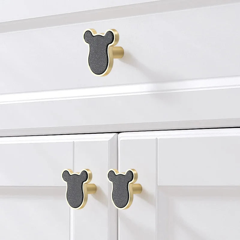 Modern Cupboard Drawer Knobs Wardrobe Furniture Single Hole Door Handle Simple Personality Children's Room Bedside Table Knobs