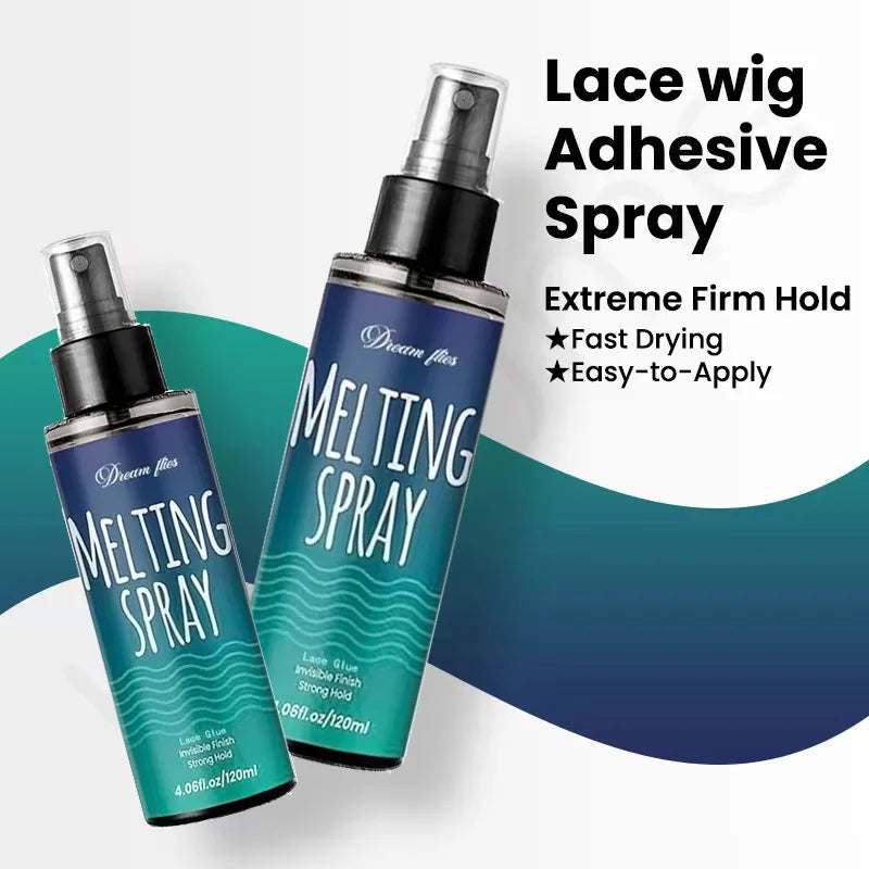 120ML Lace Melting and Holding Spray Glue-Less Hair Adhesive for Wigs, Strong Natural Finishing Hold with Control